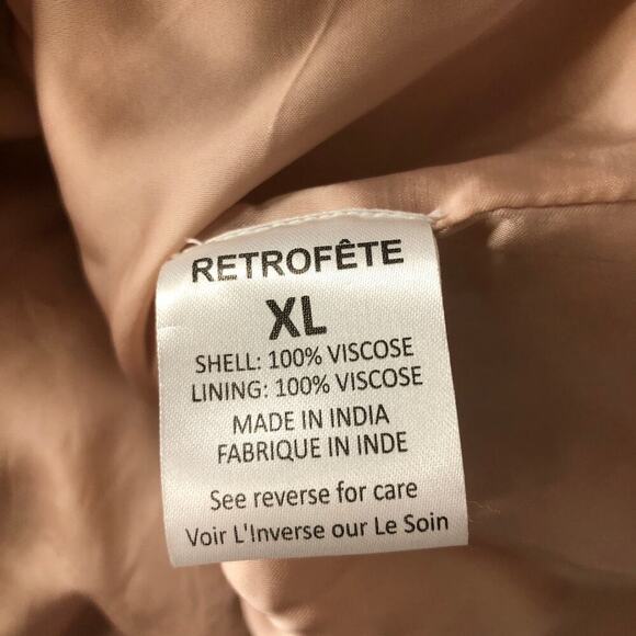 Retrofete Torin Feather Dress Sequin Off The Shoulder Mini Dusty Peach NWT XL - Picture 8 of 9